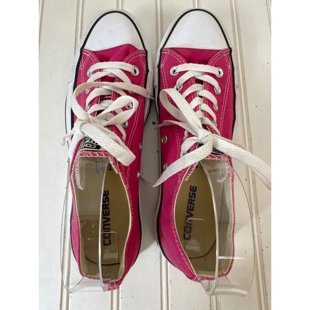 Converse Chuck Taylor All Star Low Women 9 Pink Canvas Sneakers 144806F